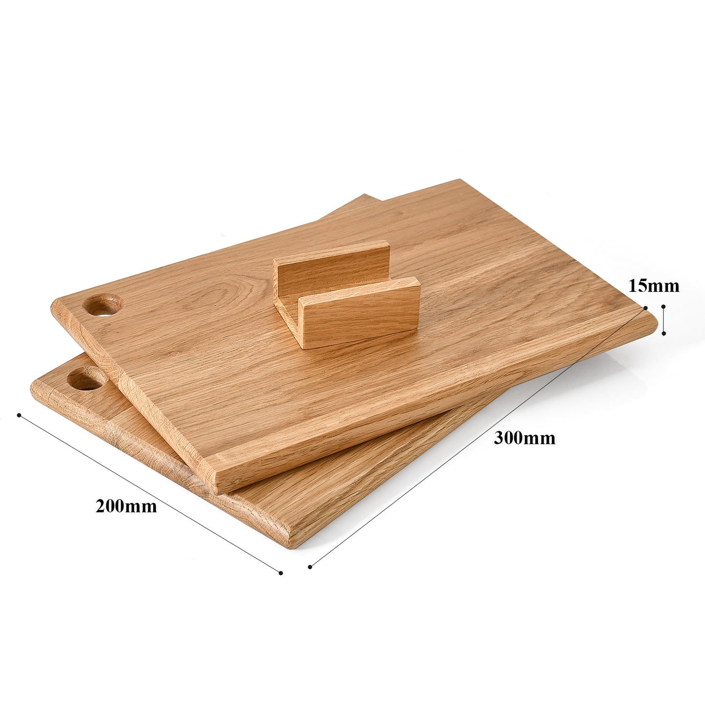 2xSchneidebretter Set  aus Holz, Eiche, Küchenbrett auch als Frühstücksbrettchen nutzbar by SHubOla