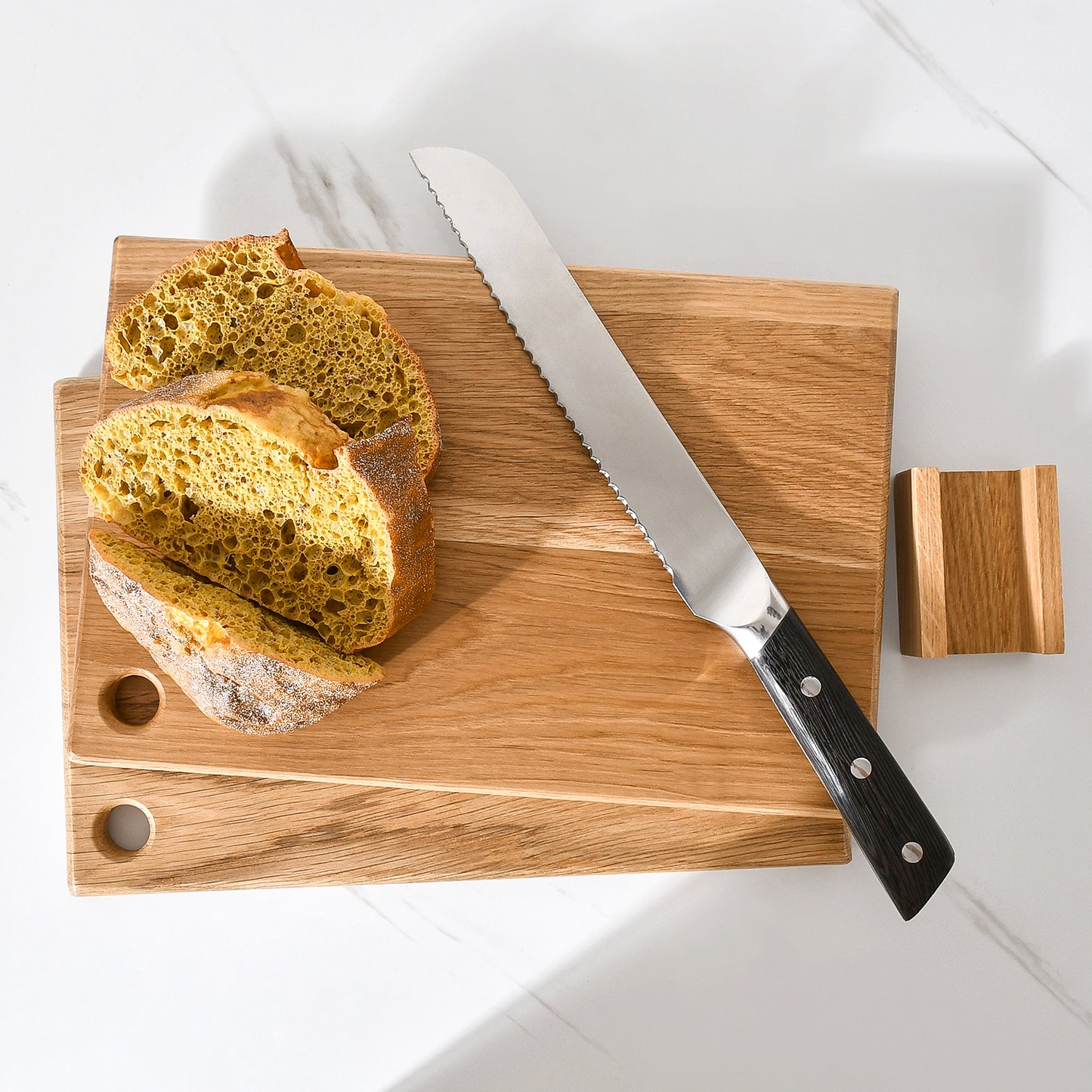 2xSchneidebretter Set  aus Holz, Eiche, Küchenbrett auch als Frühstücksbrettchen nutzbar by SHubOla