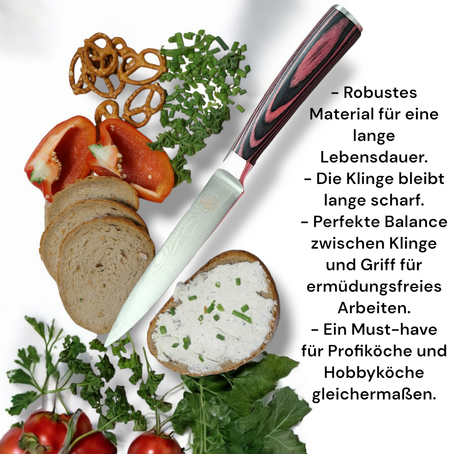 Kochmesser Allzweckmesser Messer 13cm Scharf Küchenmesser S-Hunter by S-HubOla