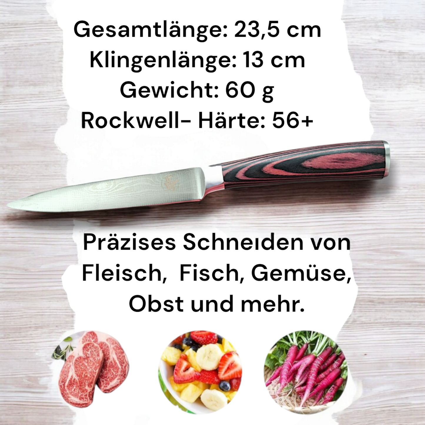 Kochmesser Allzweckmesser Messer 13cm Scharf Küchenmesser S-Hunter by S-HubOla