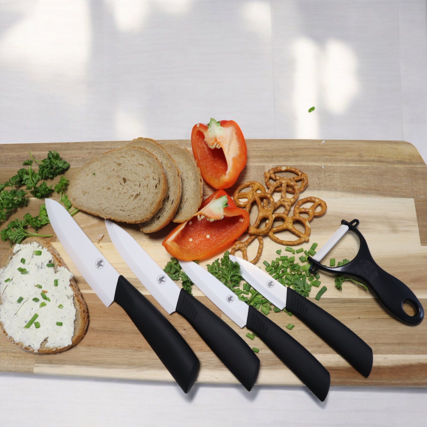 Keramik Messer Set 5Tlg. Kochmesser Allzweck Profi Scharf Küchenmesser