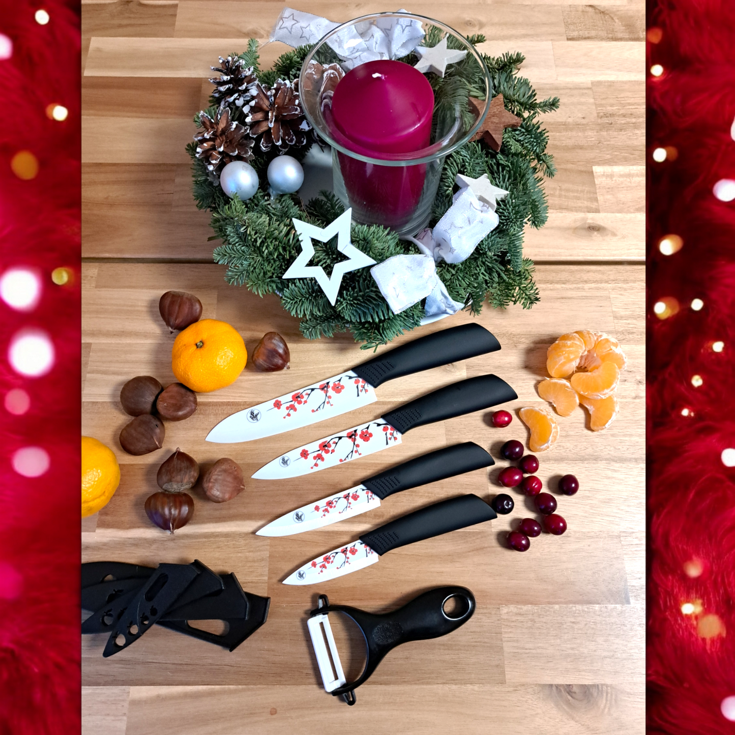 Keramik Messerset AmetSt Serie Kochmesser Allzweck Scharf Küchenmesser