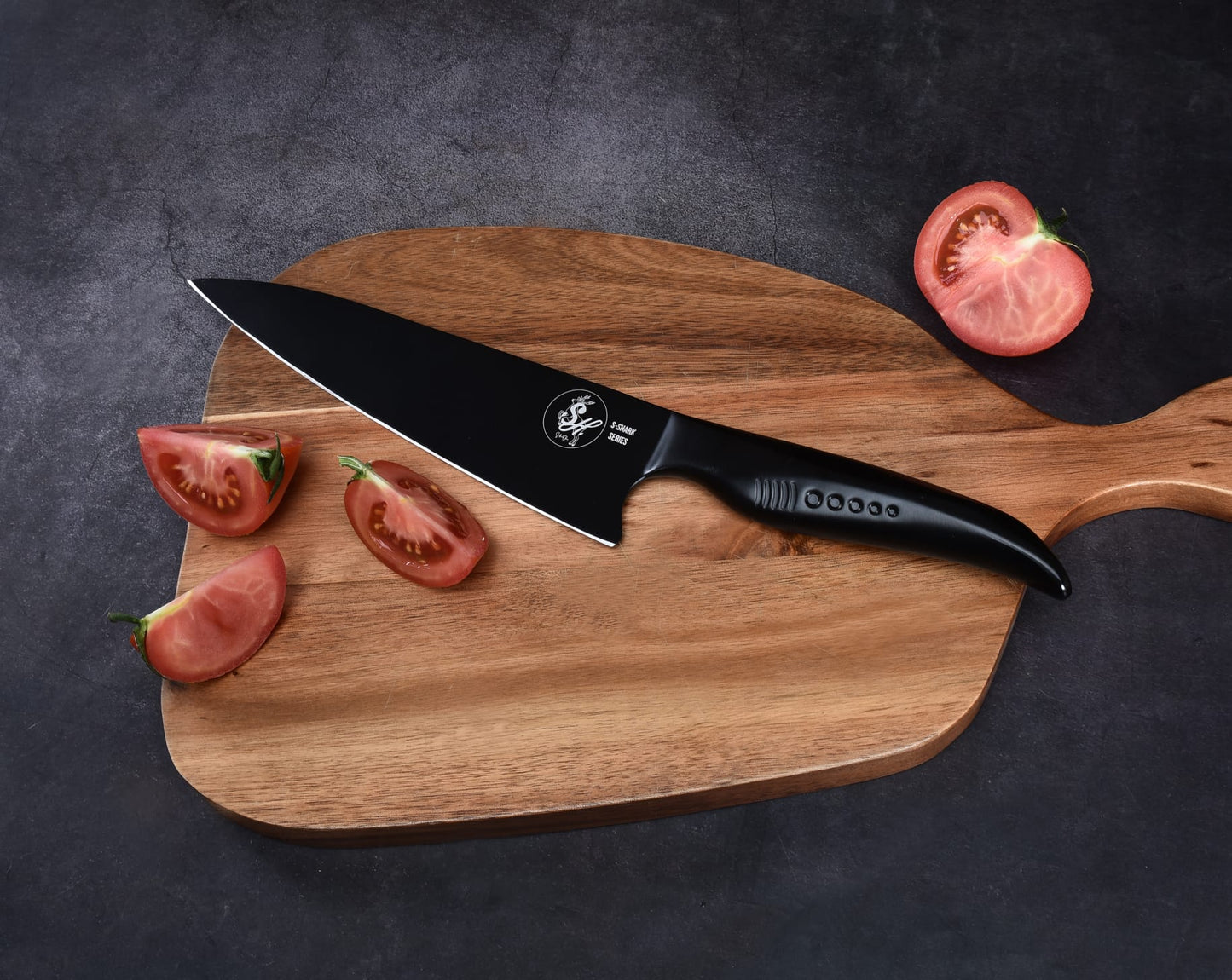 S-Shark Kochmesser 37cm Edelstahl Küchenmesser Chefmesser Messervon S-HubOla