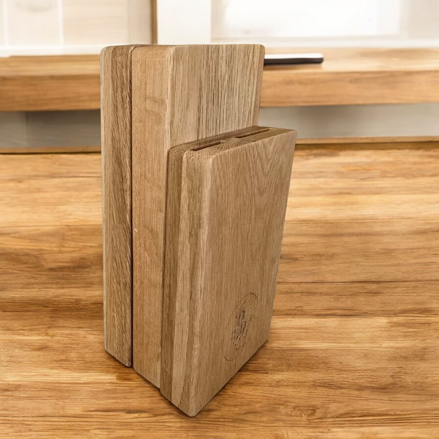 S-HubOla Magnetischer Messerständer aus Eichenholz – 3-teilig,frei kombinierbar, modular