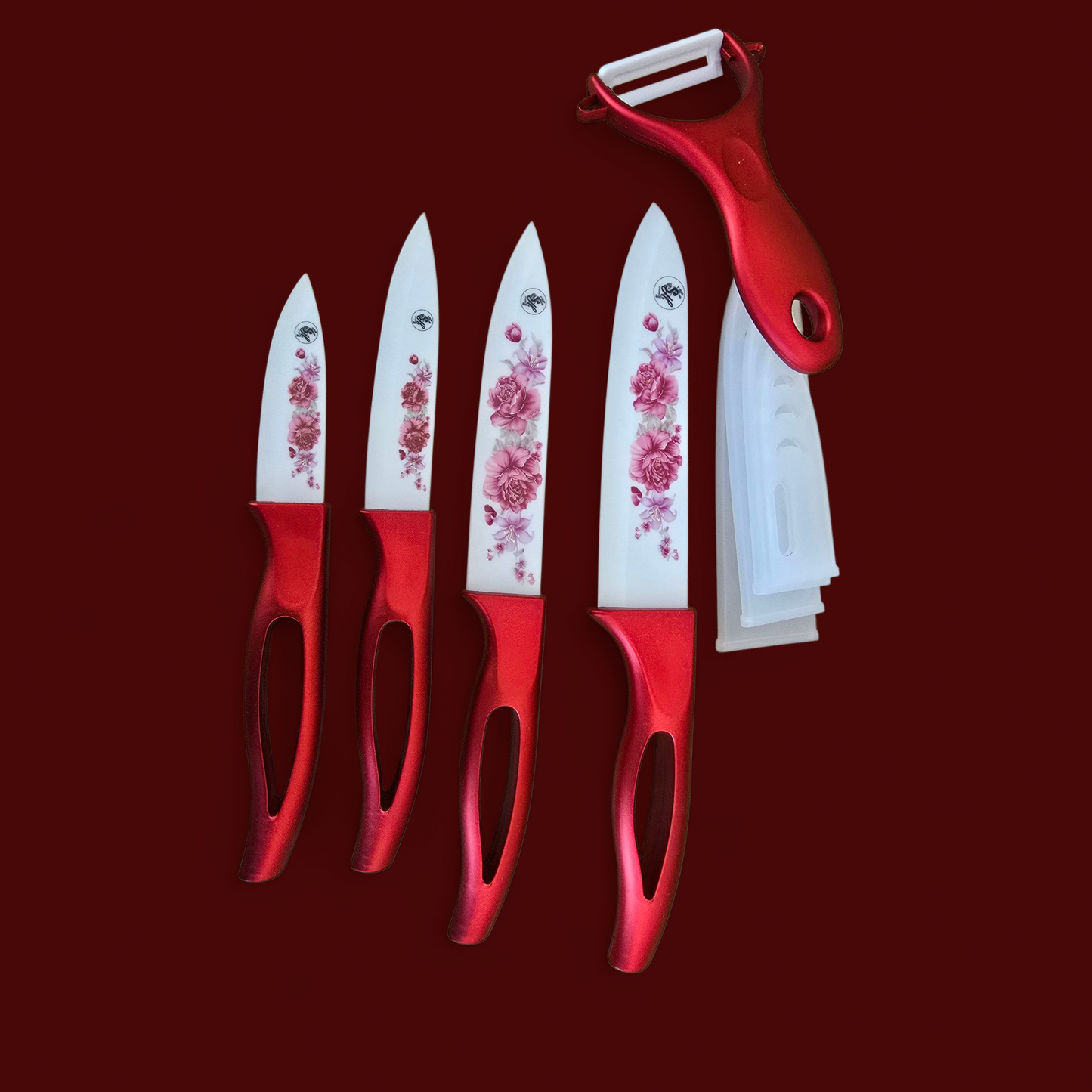 Keramik Messer Set 5Tlg. Kochmesser Allzweck Profi Scharf Küchenmesser