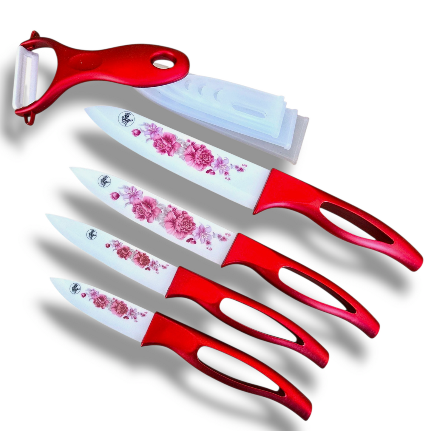 Keramik Messer Set 5Tlg. Kochmesser Allzweck Profi Scharf Küchenmesser