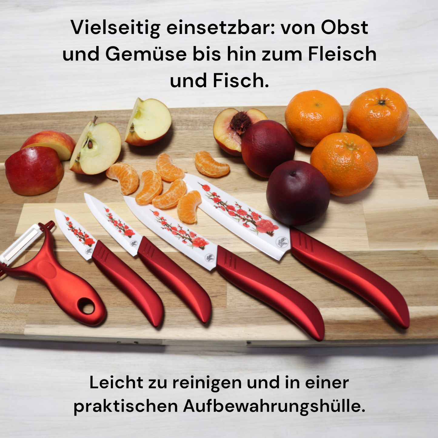 Keramik Messer Set 5Tlg. Kochmesser Profi Scharf Küchenmesser