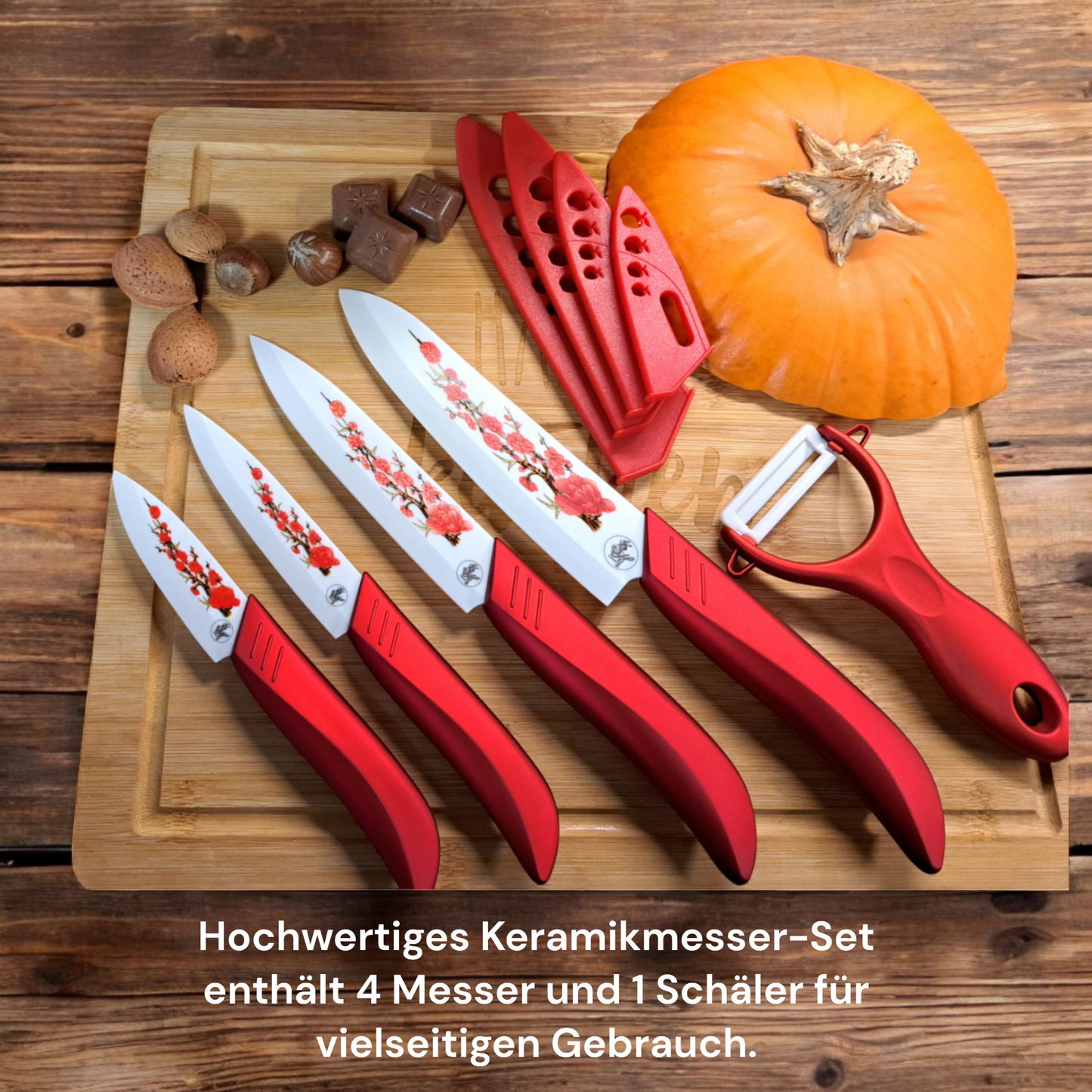 Keramik Messer Set 5Tlg. Kochmesser Profi Scharf Küchenmesser