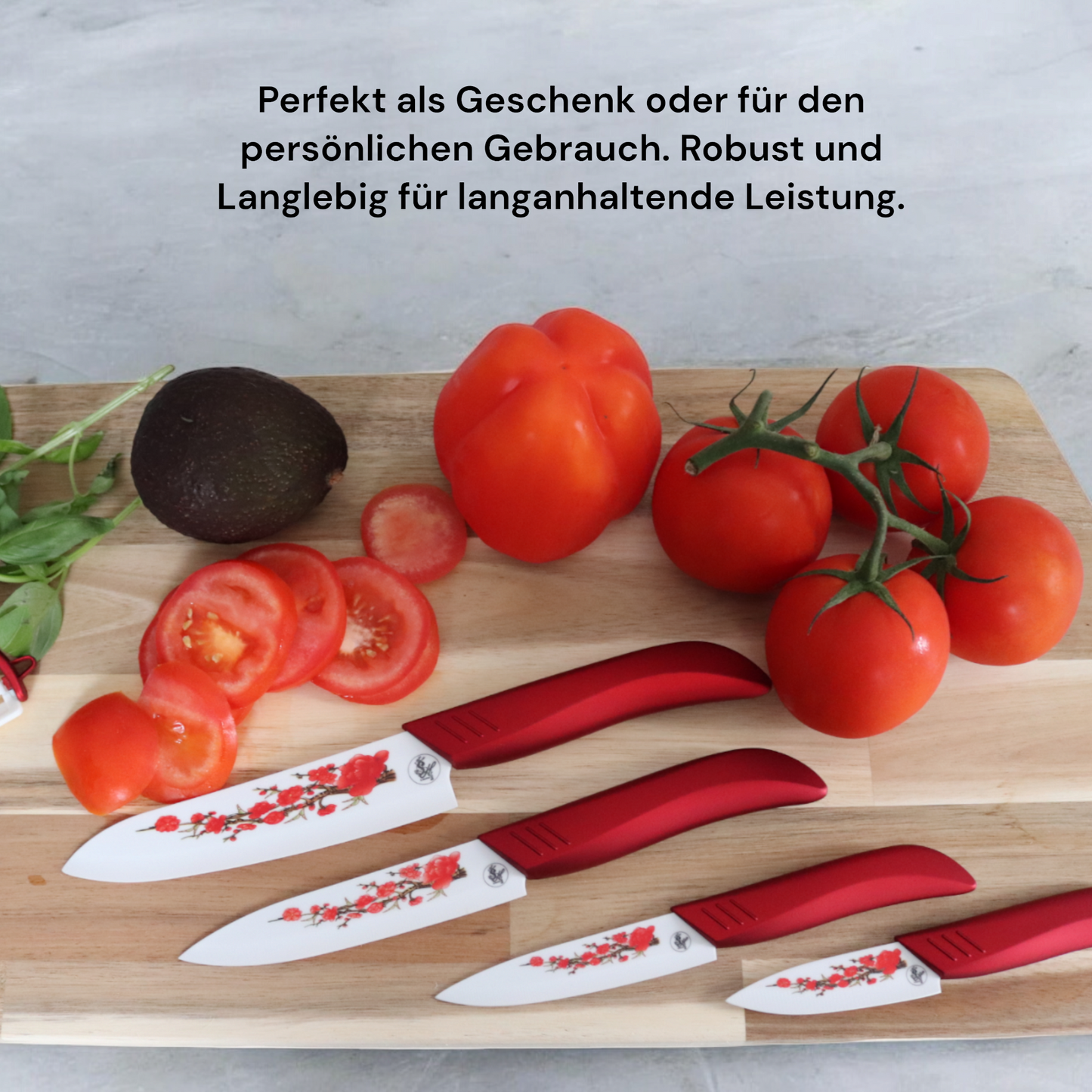 Keramik Messer Set 5Tlg. Kochmesser Profi Scharf Küchenmesser