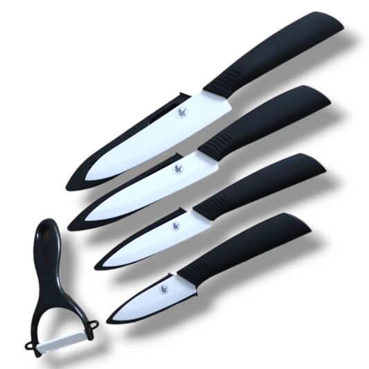 Keramik Messer Set 5Tlg. Kochmesser Allzweck Profi Scharf Küchenmesser