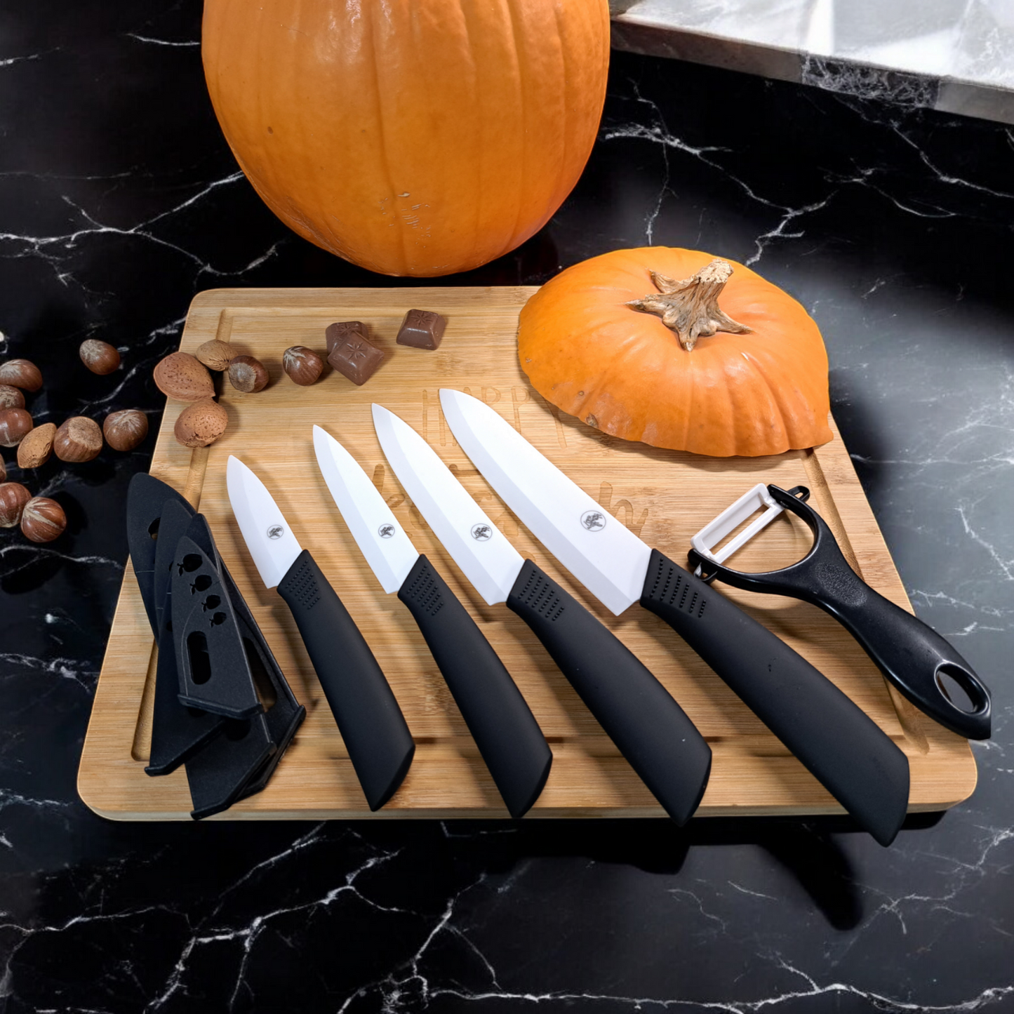 Keramik Messer Set 5Tlg. Kochmesser Allzweck Profi Scharf Küchenmesser