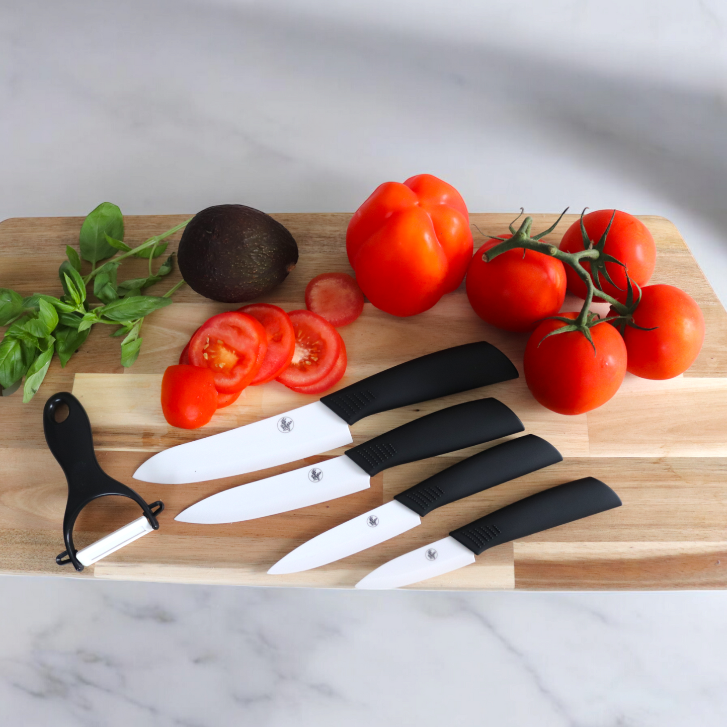 Keramik Messer Set 5Tlg. Kochmesser Allzweck Profi Scharf Küchenmesser