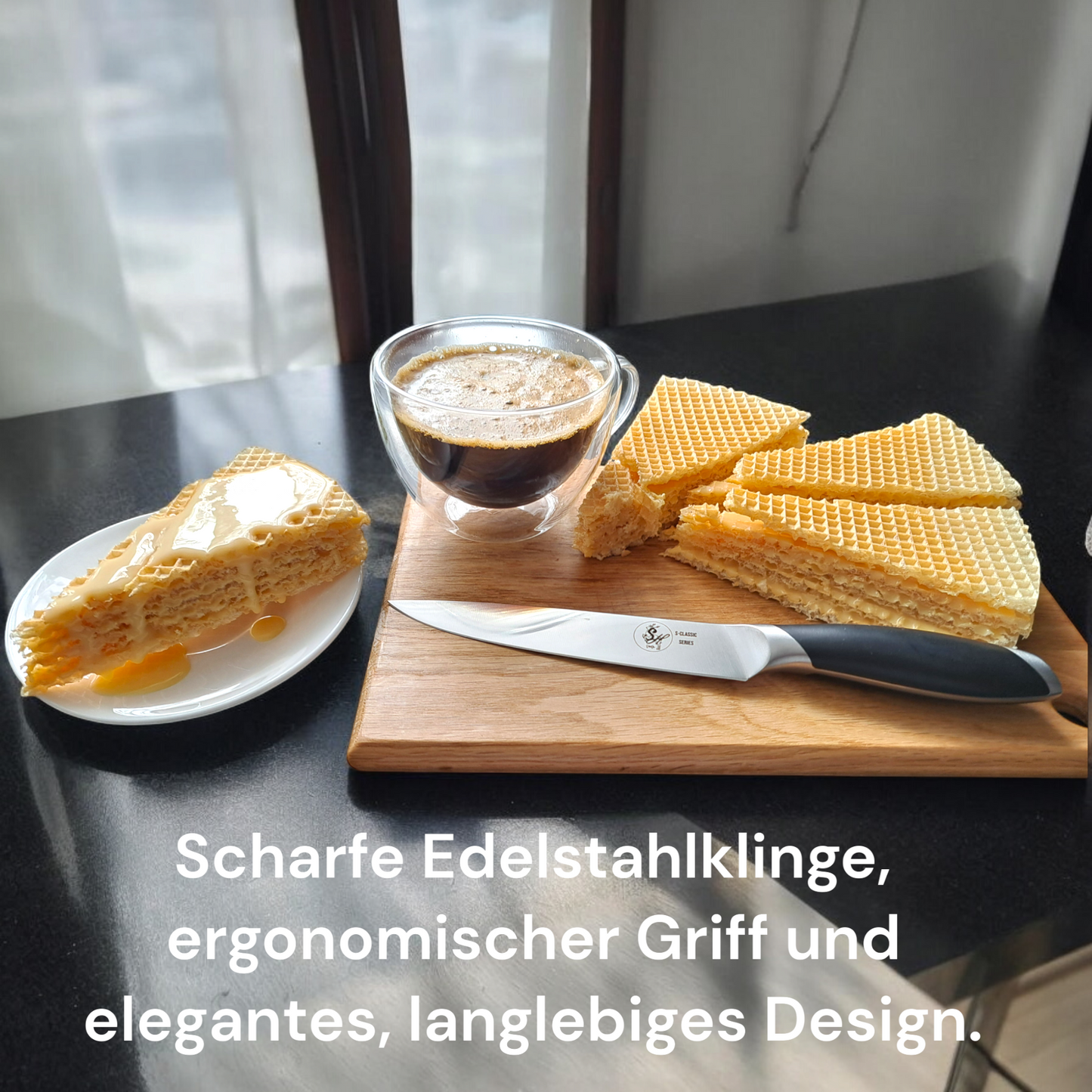 Kochmesser, 15cm Klinge Küchenmesser ,Messer / Allzweckmesser S-Classic Serie by S-HubOla