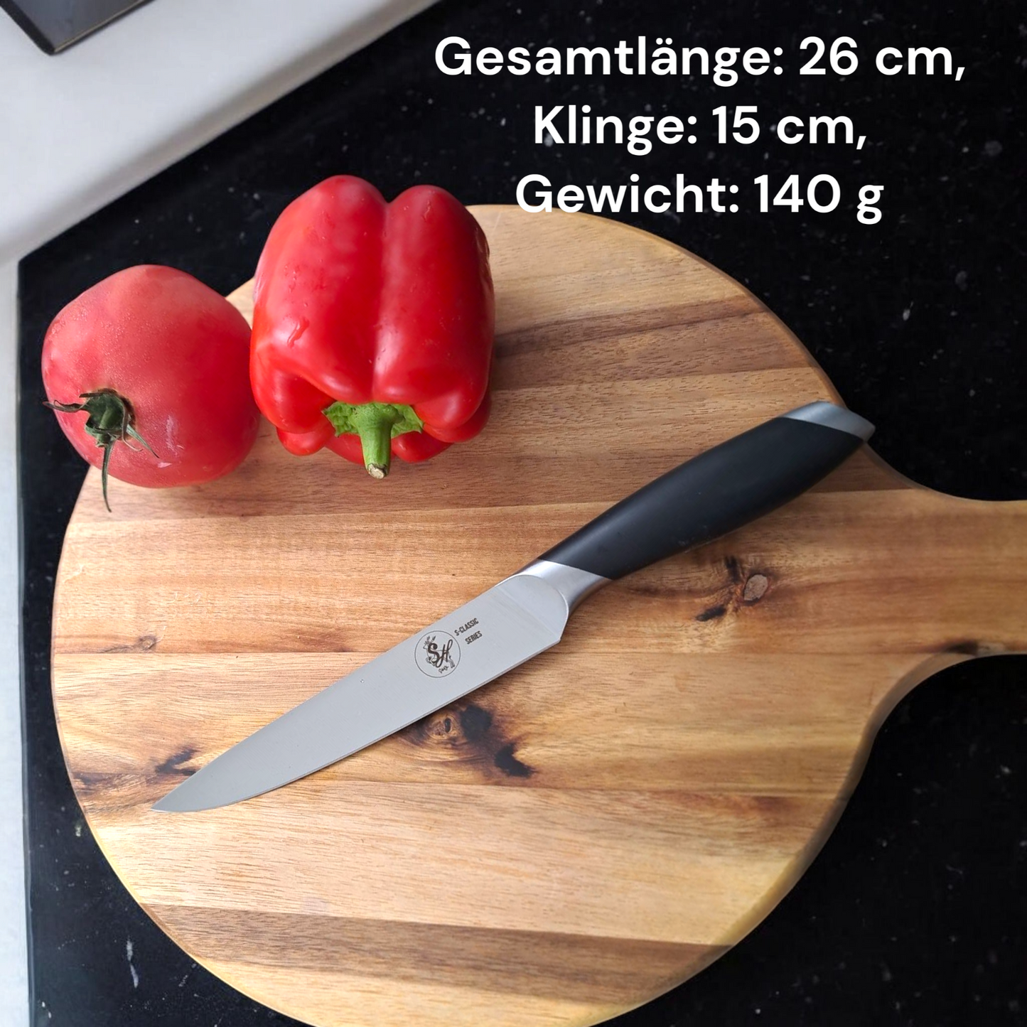 Kochmesser, 15cm Klinge Küchenmesser ,Messer / Allzweckmesser S-Classic Serie by S-HubOla