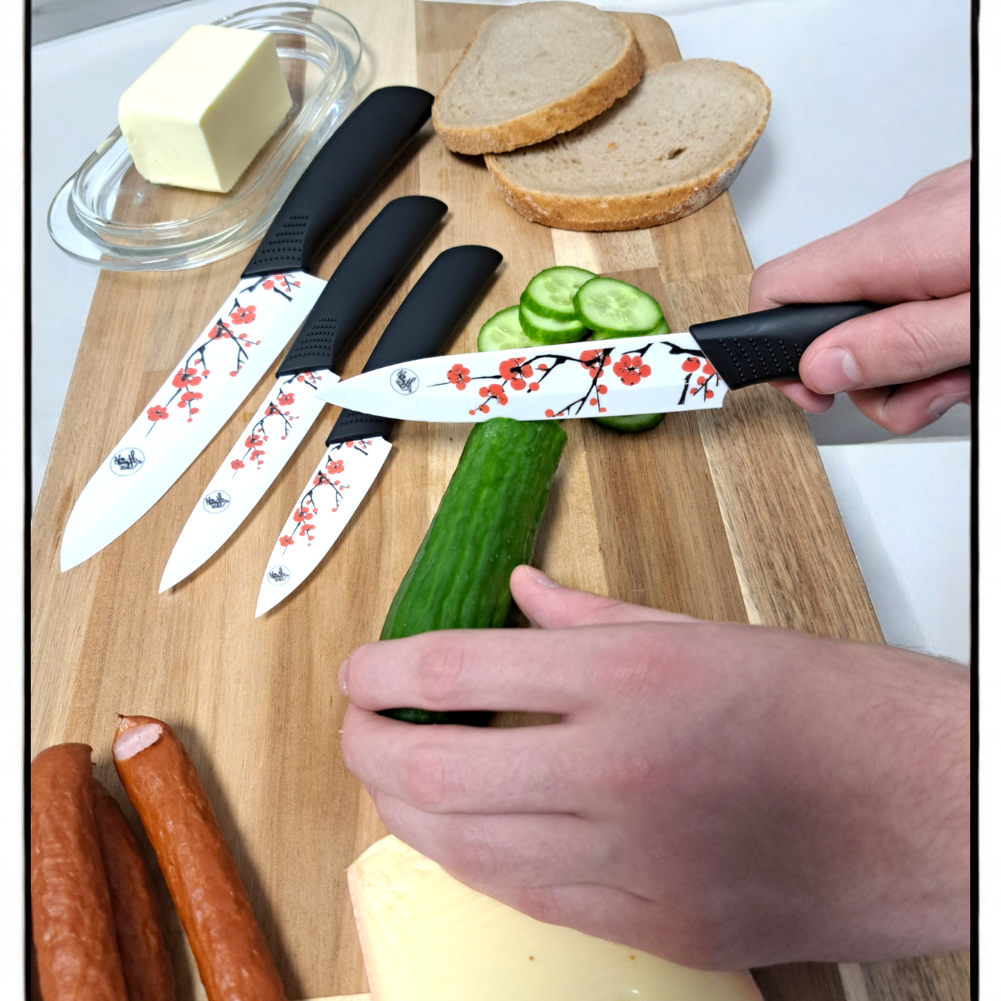 Keramik Messerset AmetSt Serie Kochmesser Allzweck Scharf Küchenmesser