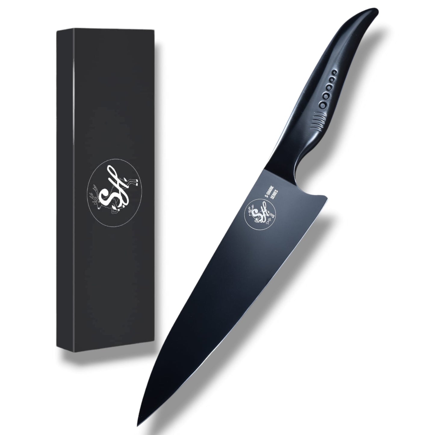 S-Shark Kochmesser 37cm Edelstahl Küchenmesser Chefmesser Messervon S-HubOla