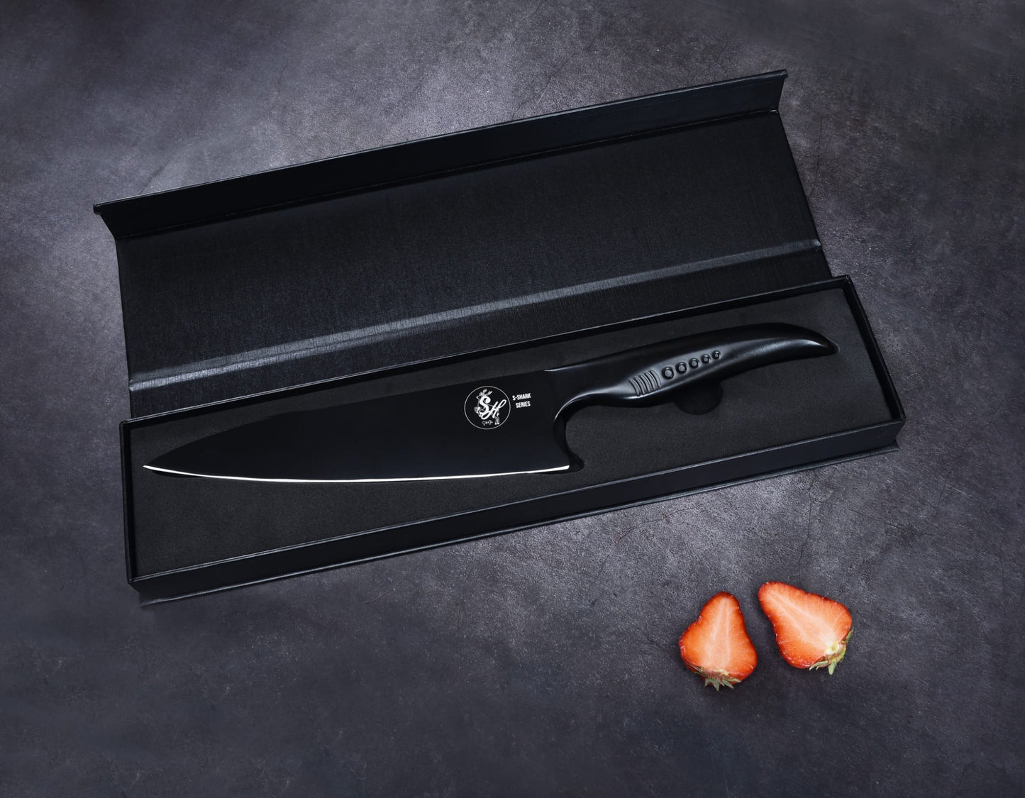 S-Shark Kochmesser 37cm Edelstahl Küchenmesser Chefmesser Messervon S-HubOla