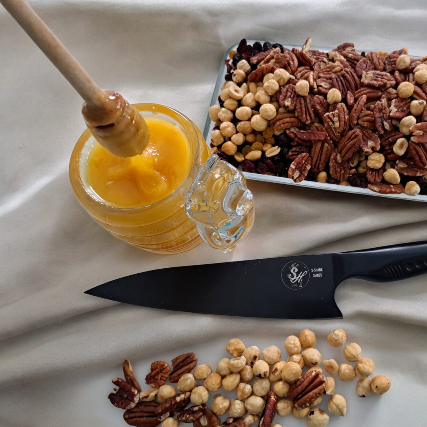 S-Shark Kochmesser 37cm Edelstahl Küchenmesser Chefmesser Messervon S-HubOla